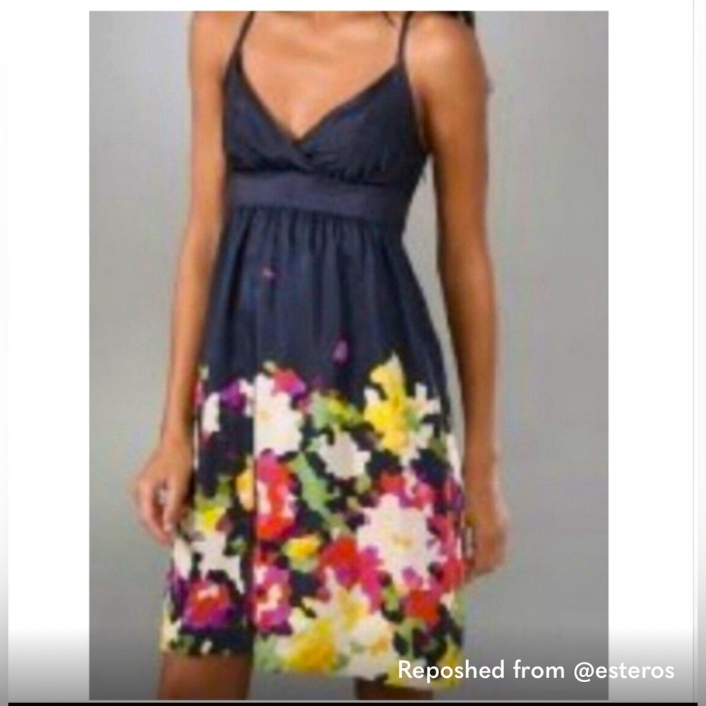Theory Navy and Floral Dress